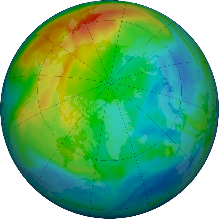Arctic ozone map for 11 December 2020